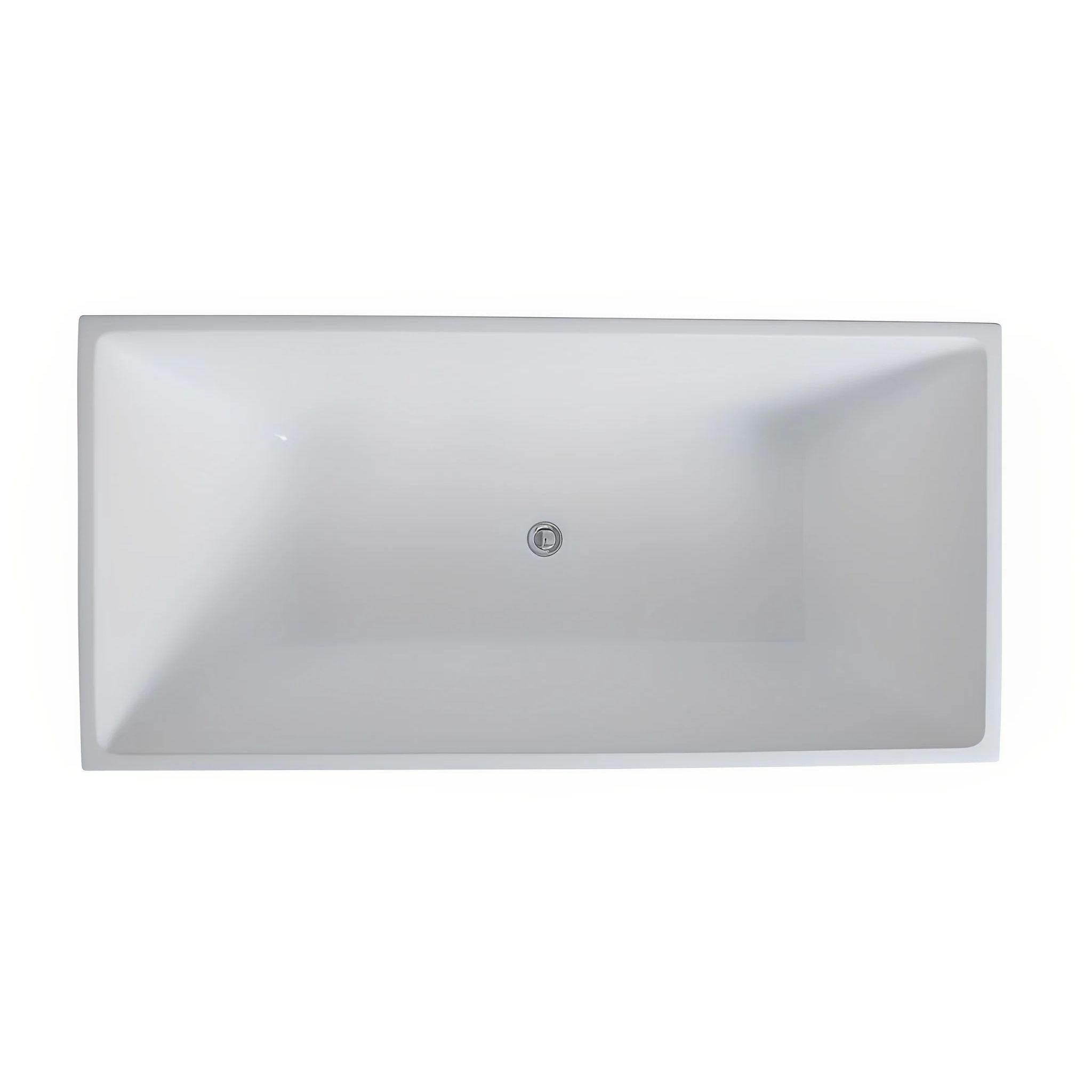 POSEIDON THEO BACK TO WALL BATHTUB NON OVERFLOW MATTE WHITE (AVAILABLE IN 1400MM, 1500MM AND 1700MM)