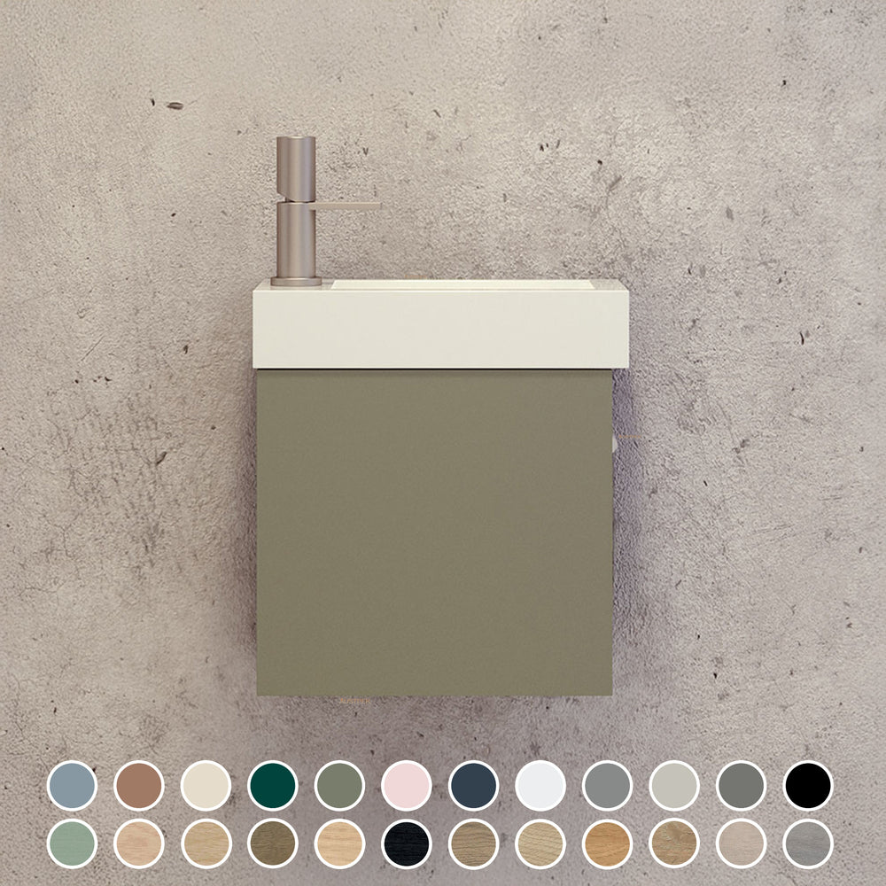 TIMBERLINE THEO 460MM SPACE SAVING SINGLE BOWL CUSTOM WALL HUNG VANITY