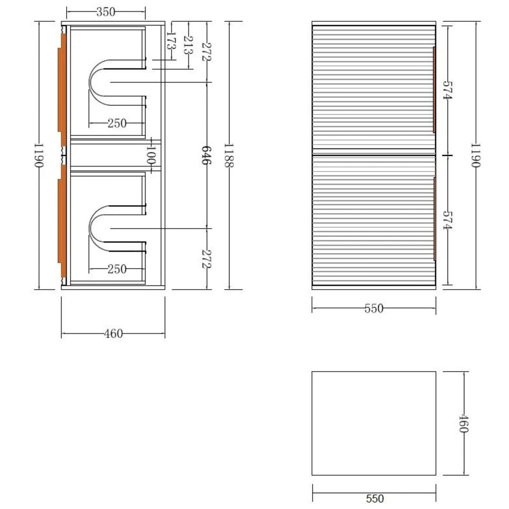 INFINITY THENA WHITE 1200MM DOUBLE BOWL WALL HUNG VANITY