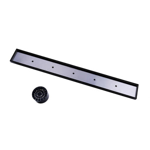 POSEIDON TIFD-B FLOOR GRATE OUTLET 80MM BLACK 600MM, 800MM, 900MM, 1000MM AND 1200MM