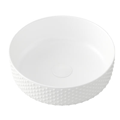 TIMBERLINE ALLURE DIMPLE ABOVE COUNTER BASIN MATTE WHITE 360MM