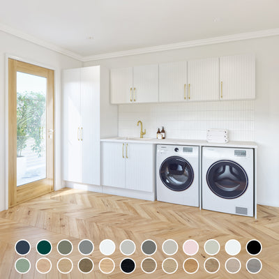 TIMBERLINE CUSTOM 3032MM LAUNDRY BASE, TALL AND WALL CABINET PACKAGE