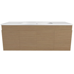TIMBERLINE ROCKFORD PRIME OAK WOODMATT 1200MM SINGLE BOWL WALL HUNG VANITY