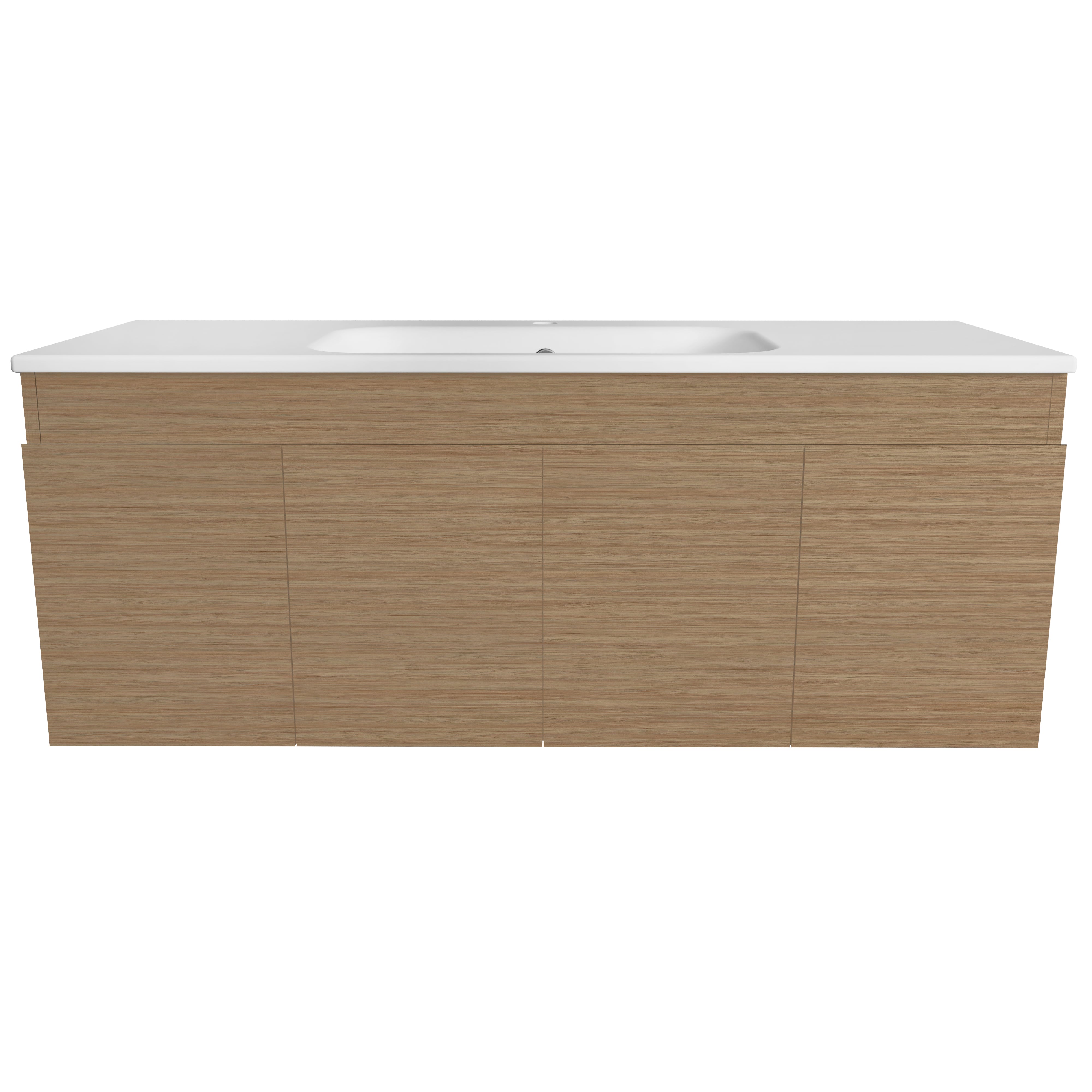 TIMBERLINE ROCKFORD PRIME OAK WOODMATT 1200MM SINGLE BOWL WALL HUNG VANITY