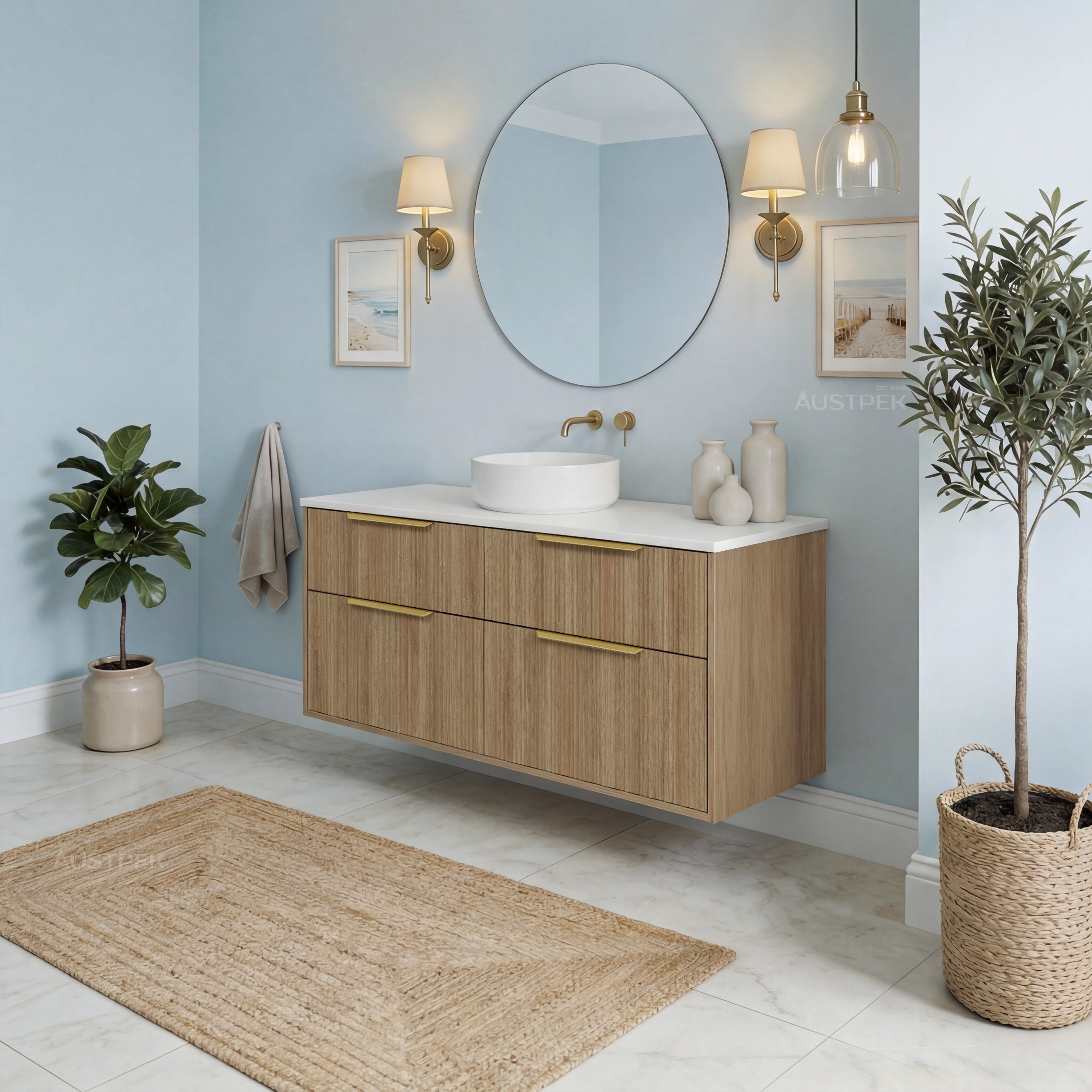 TIMBERLINE SAVOY CUSTOM WALL HUNG VANITY (ALL SIZING)