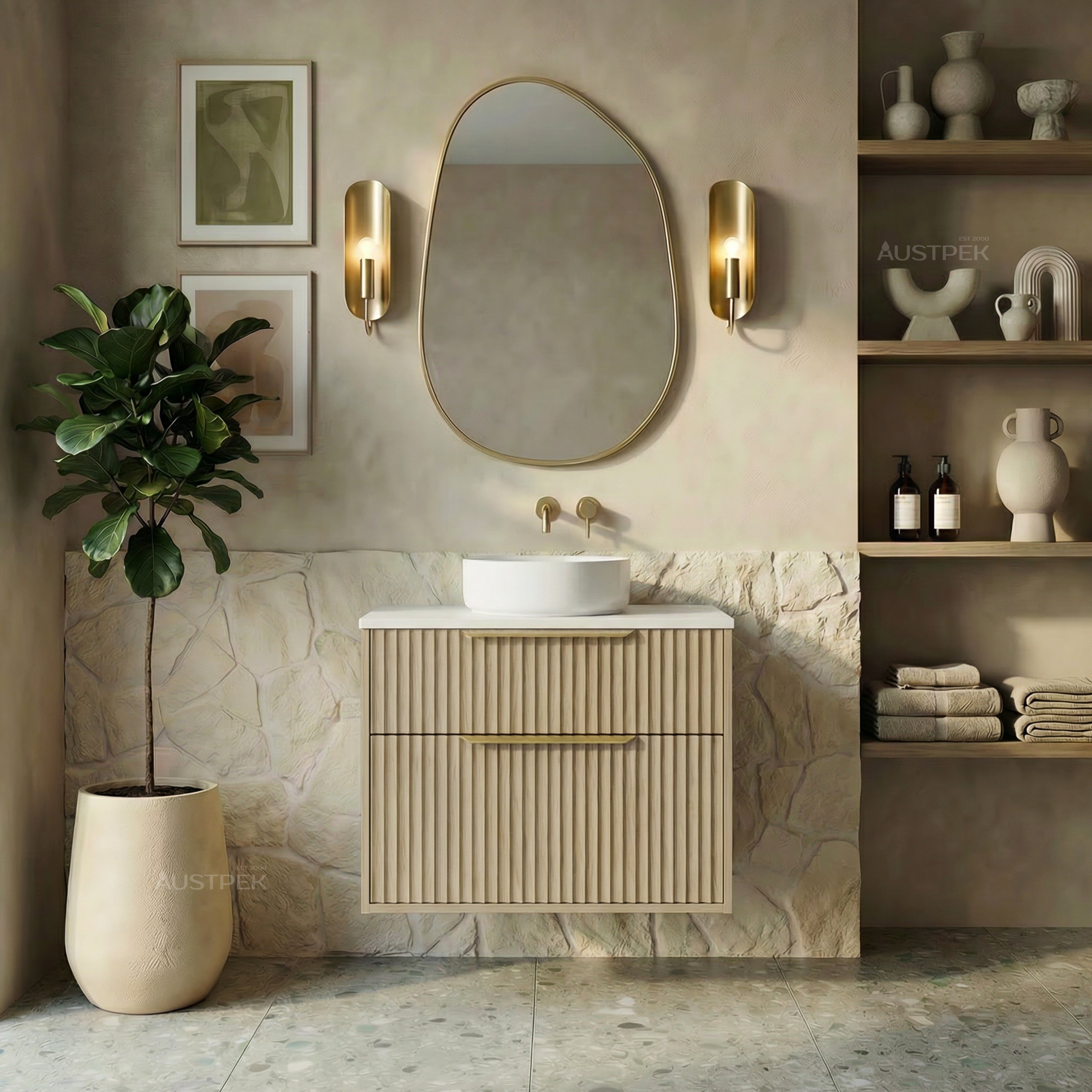 TIMBERLINE SAVOY CUSTOM WALL HUNG VANITY (ALL SIZING)