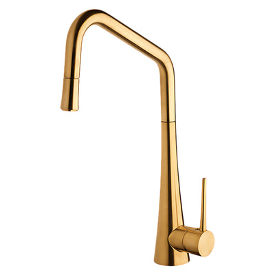 ARMANDO VICARIO LEAD FREE TINK-D PULL-OUT SINK MIXER BRUSHED GOLD