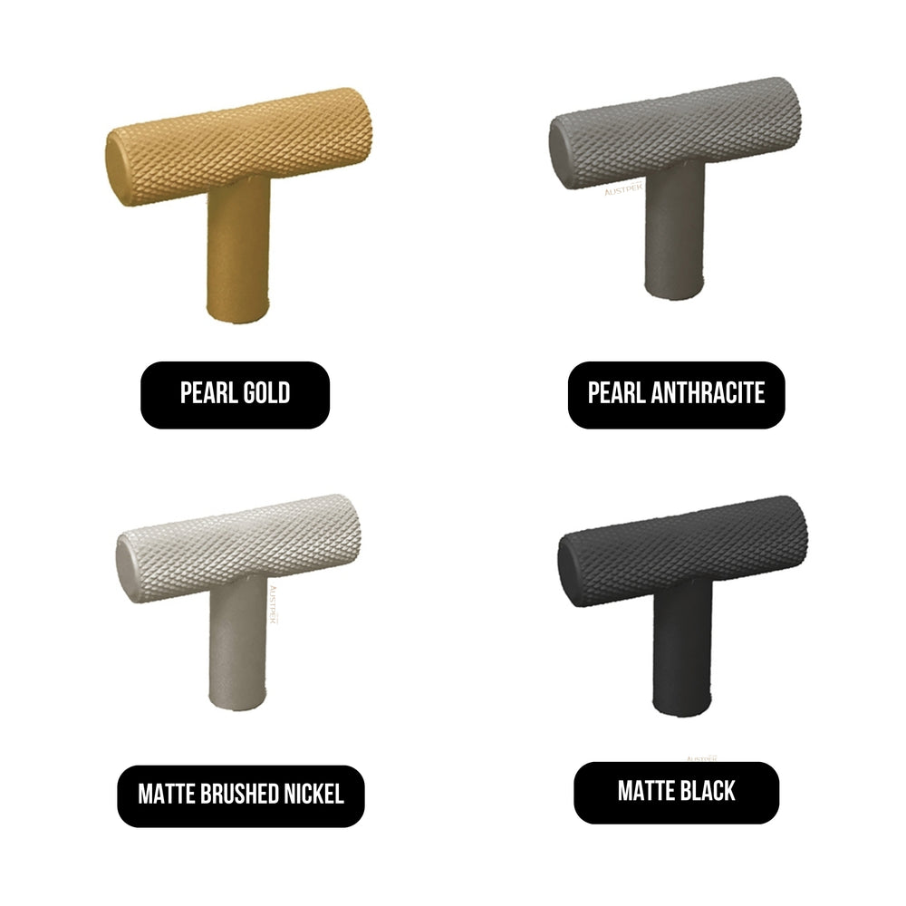 MODULR T KNOB HANDLE 40MM MATTE BLACK
