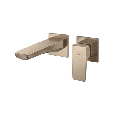 TOTO GE SHORT SPOUT WALL BASIN MIXER BRUSHED BRONZE