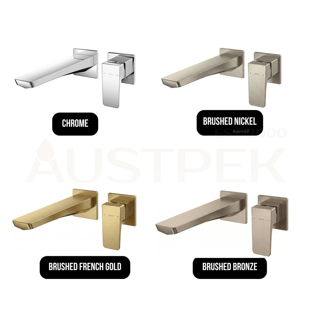 TOTO GE LONG SPOUT WALL BASIN MIXER BRUSHED BRONZE
