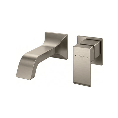 TOTO GC SHORT SPOUT WALL BASIN MIXER BRUSHED NICKEL