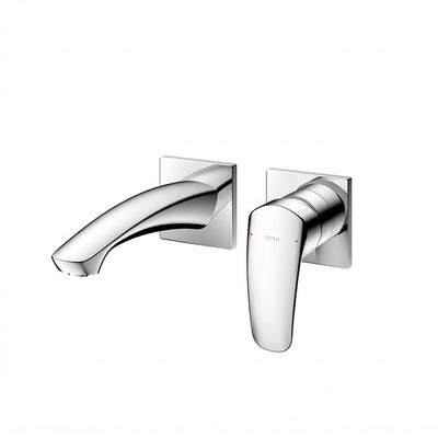 TOTO GM SHORT SPOUT WALL BASIN MIXER CHROME