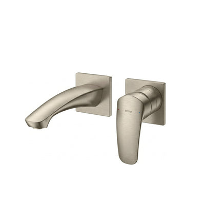 TOTO GM SHORT SPOUT WALL BASIN MIXER BRUSHED NICKEL