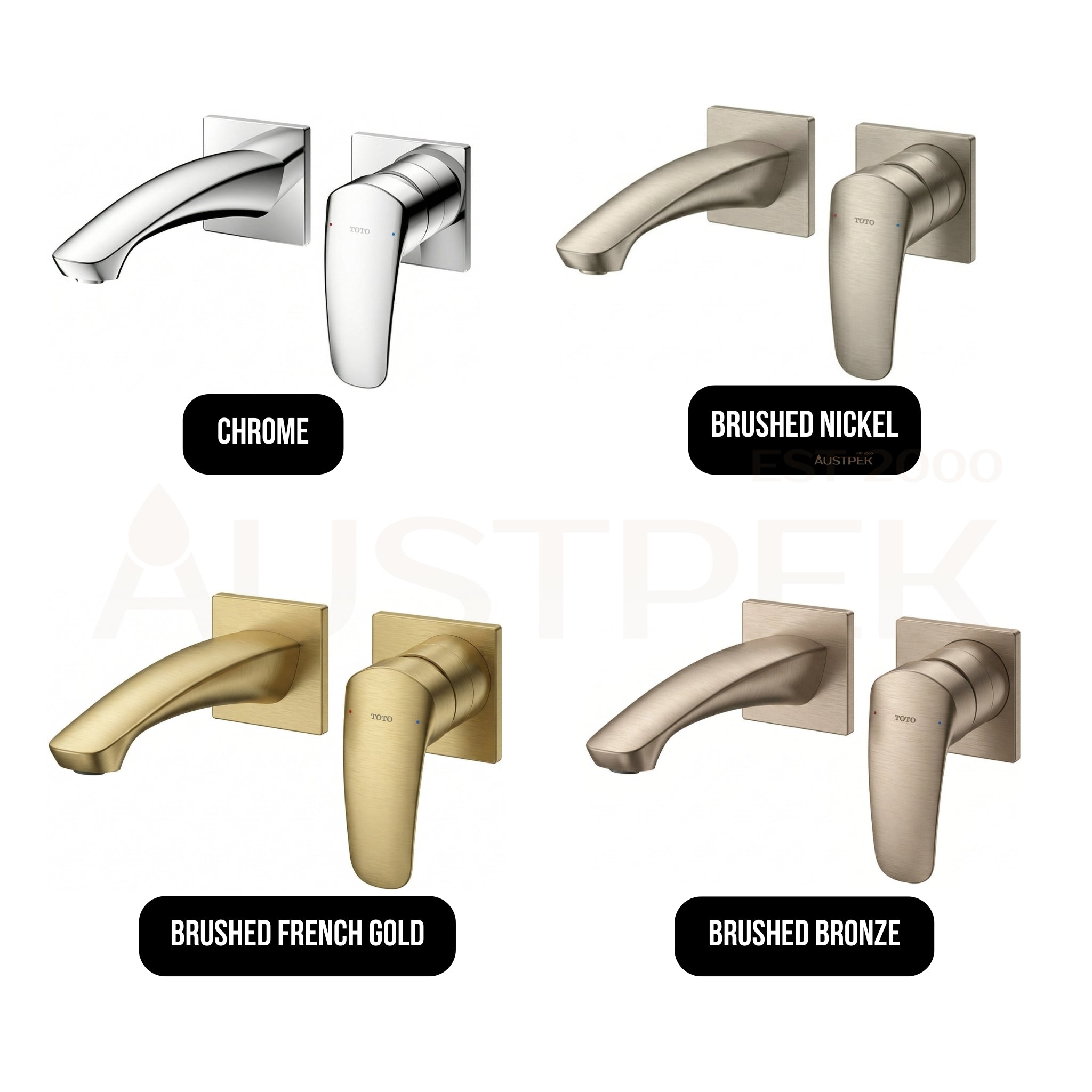 TOTO GM SHORT SPOUT WALL BASIN MIXER CHROME