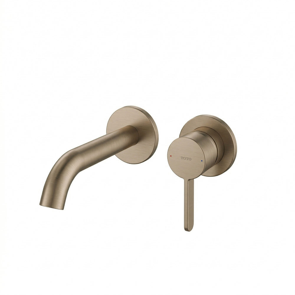 TOTO GF SHORT SPOUT WALL BASIN MIXER BRUSHED BRONZE