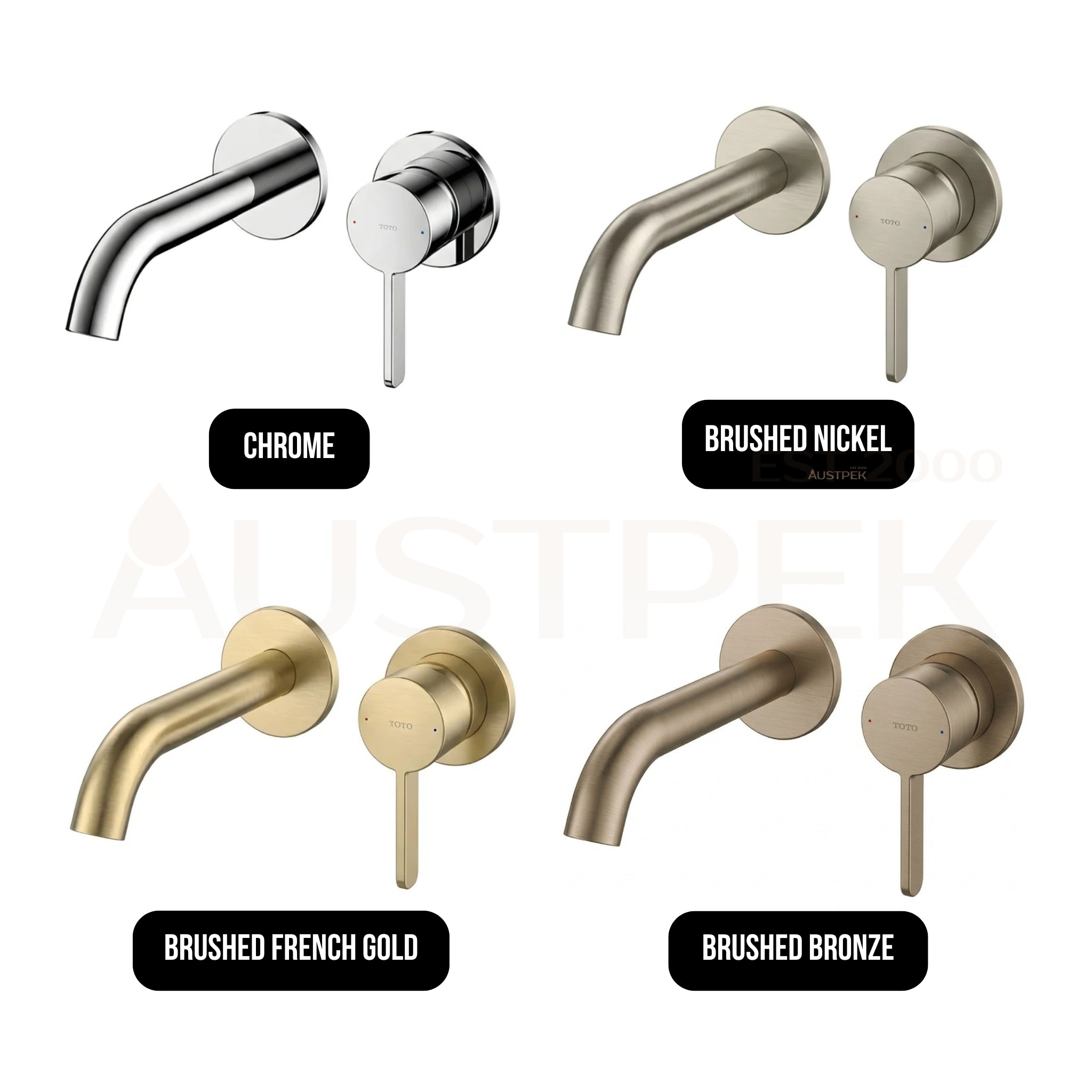 TOTO GF SHORT SPOUT WALL BASIN MIXER CHROME