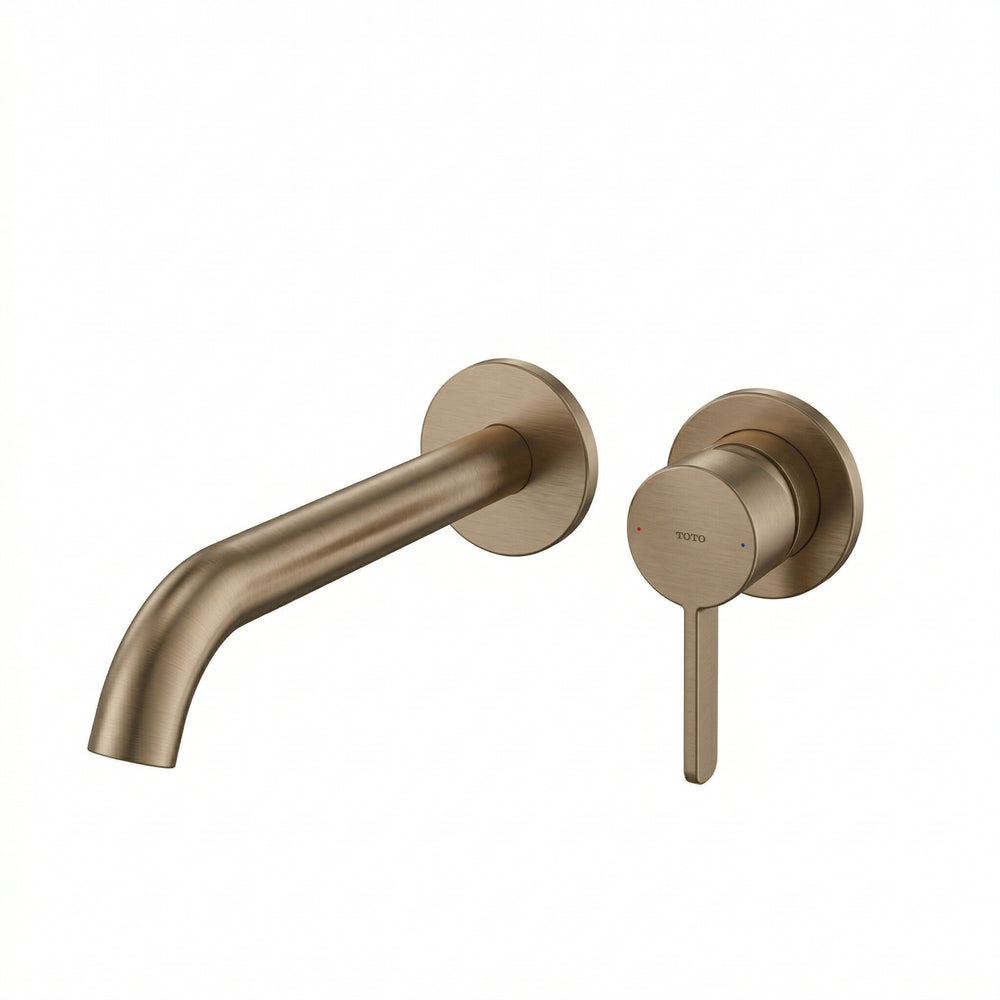 TOTO GF LONG SPOUT WALL BASIN MIXER BRUSHED BRONZE