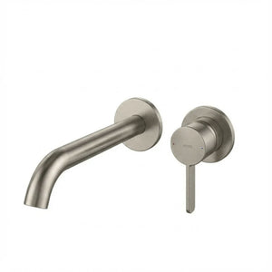 TOTO GF LONG SPOUT WALL BASIN MIXER BRUSHED NICKEL