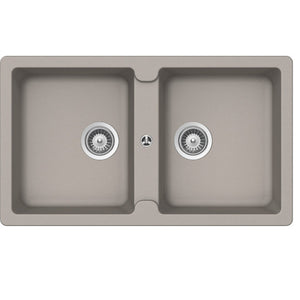SCHOCK TYPOS DOUBLE BOWL NTH KITCHEN SINK CONCRETE 860MM