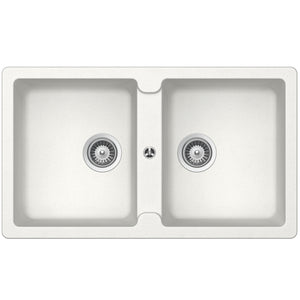 SCHOCK TYPOS DOUBLE BOWL NTH KITCHEN SINK ALPINA 860MM