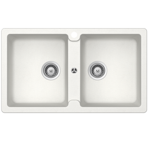 SCHOCK TYPOS DOUBLE BOWL 1TH KITCHEN SINK ALPINA 860MM