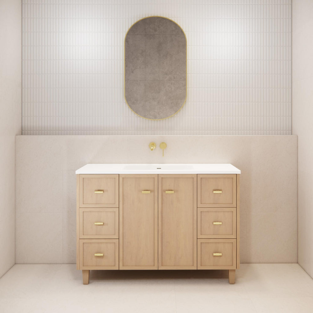 RIVA TOFINO COASTAL OAK 1200MM SINGLE BOWL FLOOR STANDING VANITY