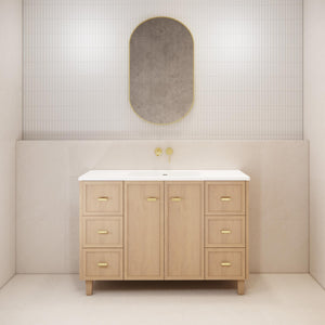 RIVA TOFINO COASTAL OAK 1200MM SINGLE BOWL FLOOR STANDING VANITY
