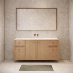 RIVA TOFINO COASTAL OAK 1500MM SINGLE BOWL WALL HUNG VANITY