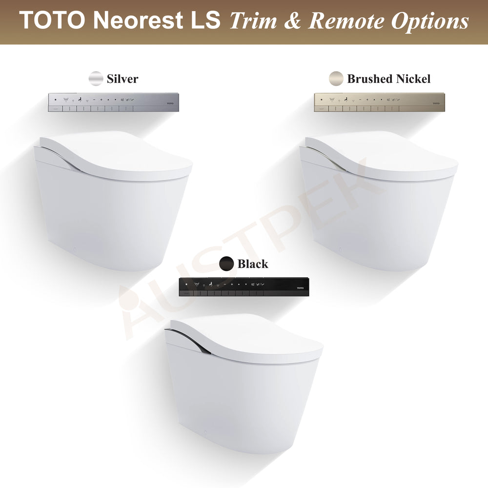 TOTO NEOREST LS INTEGRATED TOILET & REMOTE CONTROLLED WASHLET D-SHAPE GLOSS WHITE