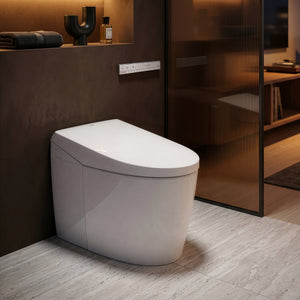 TOTO NEOREST AS INTEGRATED TOILET & REMOTE CONTROLLED WASHLET ELONGATED GLOSS WHITE