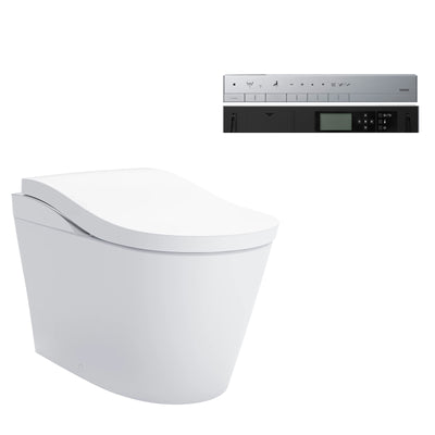 TOTO NEOREST LS INTEGRATED TOILET & REMOTE CONTROLLED WASHLET D-SHAPE GLOSS WHITE