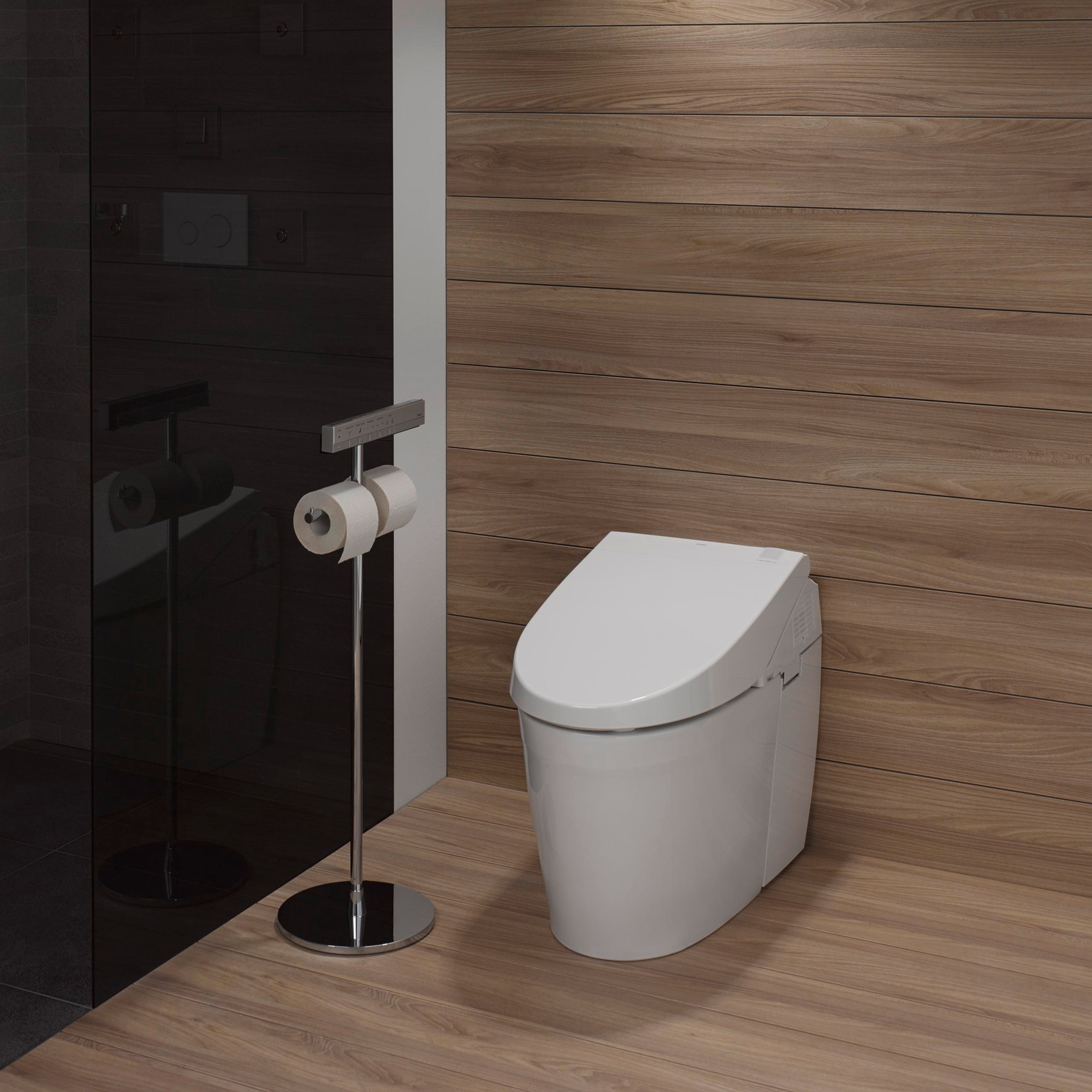 TOTO NEOREST AH INTEGRATED TOILET AND WASHLET W/ REMOTE CONTROL PACKAGE ELONGATE GLOSS WHITE