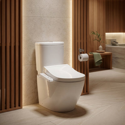 TOTO BASIC+ BTW TOILET AND S2 WASHLET W/ SIDE CONTROL PACKAGE D-SHAPED GLOSS WHITE