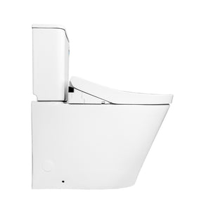 TOTO S5 WASHLET W/ REMOTE CONTROL AND B&H DARA BTW TOILET SUITE PACKAGE D-SHAPE GLOSS WHITE