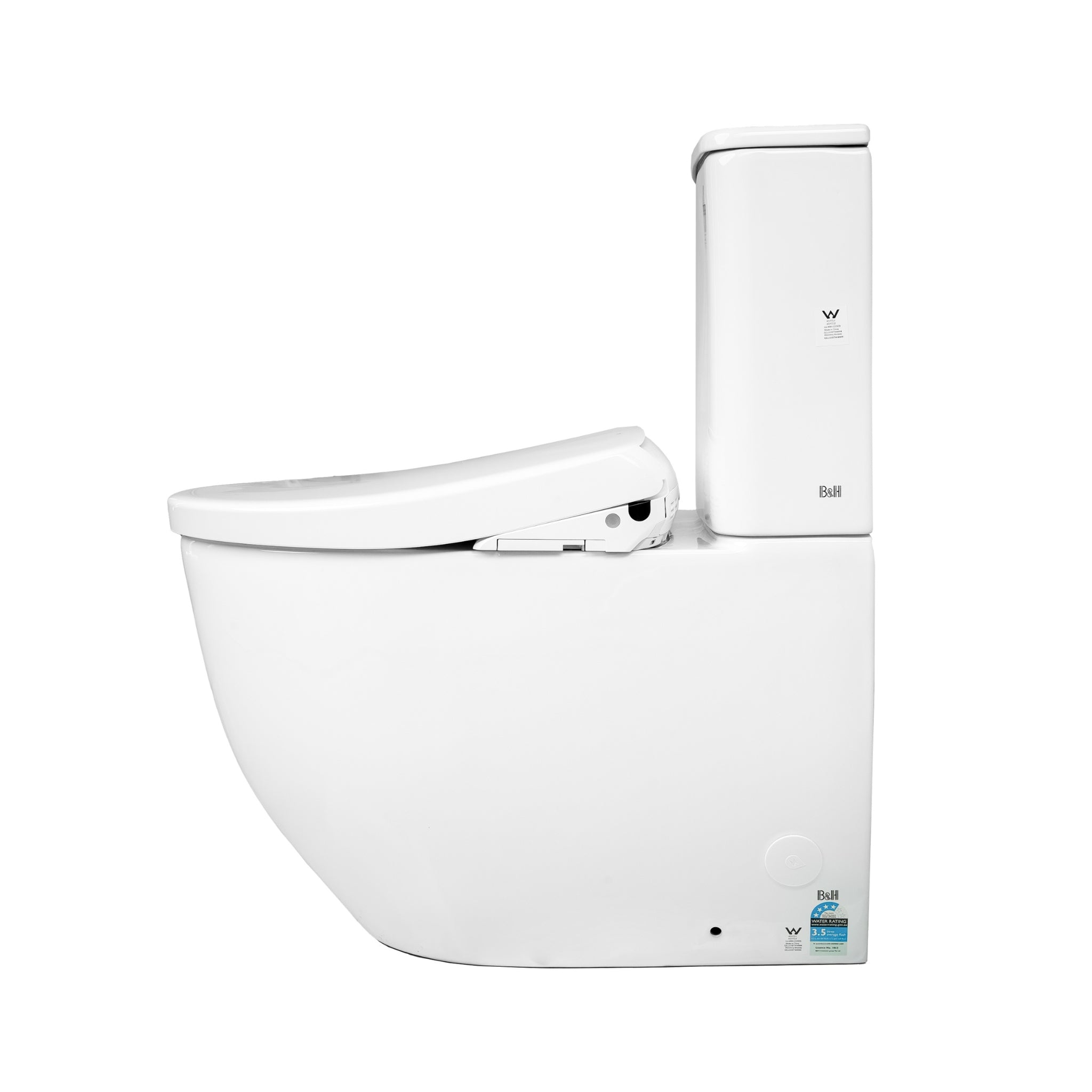 TOTO S7 WASHLET W/ REMOTE CONTROL AND AUTOLID B&H BTW TOILET SUITE PACKAGE ELONGATED GLOSS WHITE