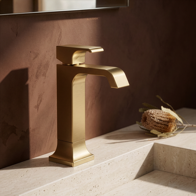 TOTO GC SEMI TALL BASIN MIXER 220MM BRUSHED FRENCH GOLD