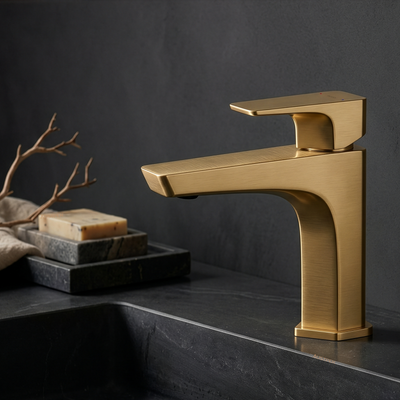 TOTO GE BASIN MIXER 155MM BRUSHED FRENCH GOLD