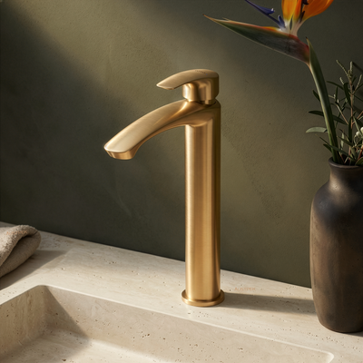 TOTO GM TALL BASIN MIXER 310MM BRUSHED FRENCH GOLD