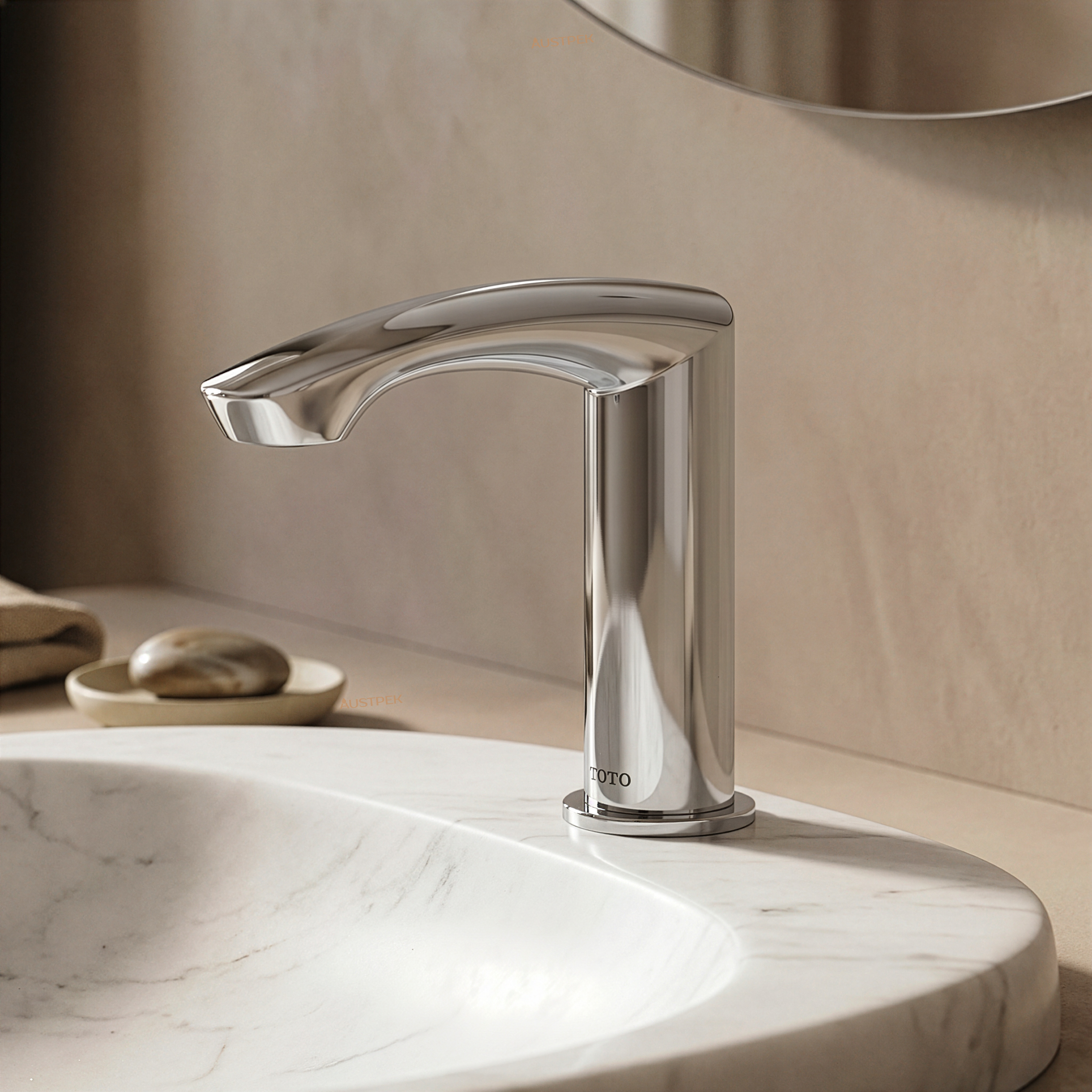 TOTO GM TOUCHLESS DECK MOUNTED BASIN MIXER 155MM CHROME