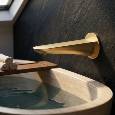 TOTO GO BATH SPOUT 175MM BRUSHED FRENCH GOLD