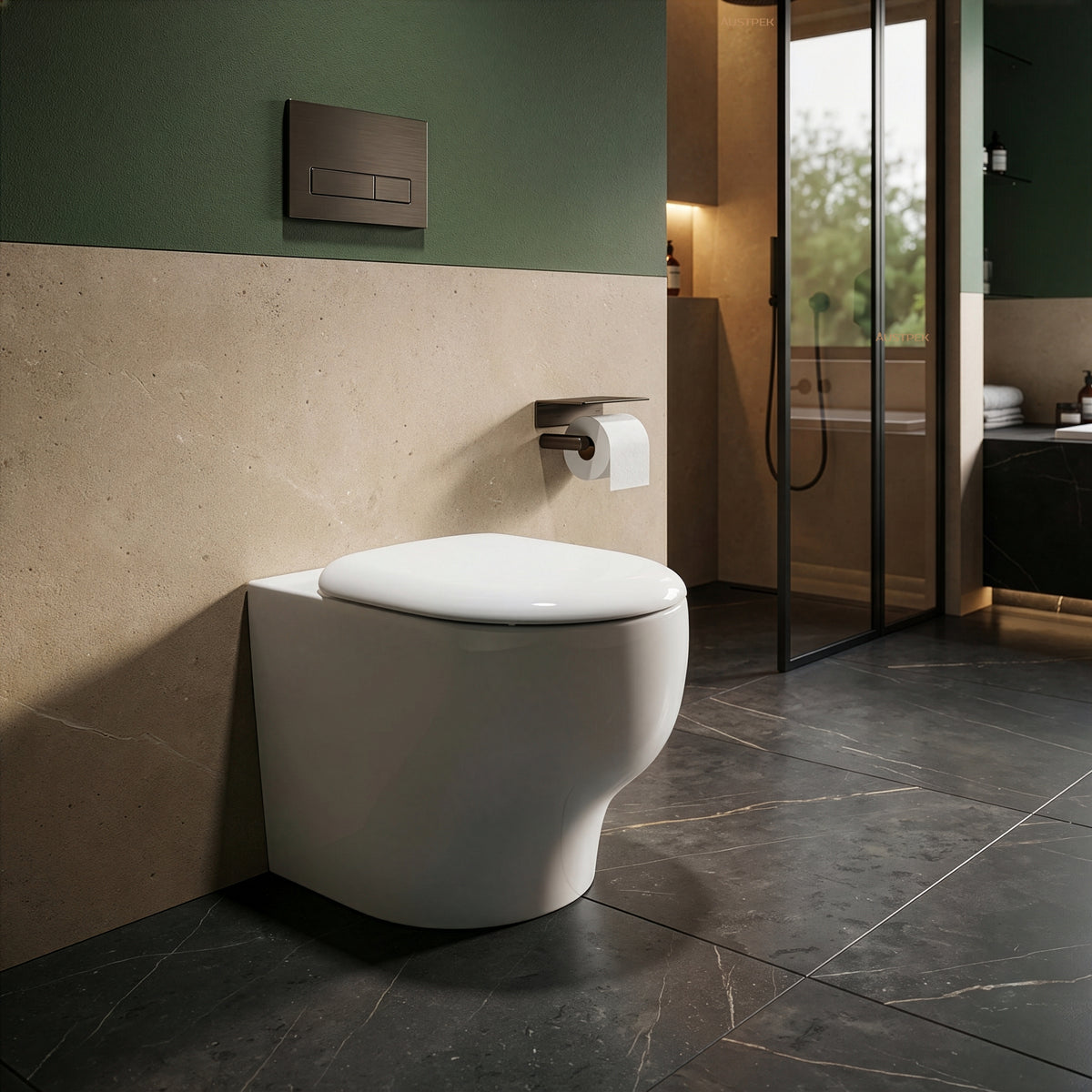 TOTO HAYON WALL FACED TOILET (D-SHAPE) GLOSS WHITE