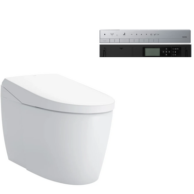 TOTO NEOREST AS INTEGRATED TOILET & REMOTE CONTROLLED WASHLET ELONGATED GLOSS WHITE