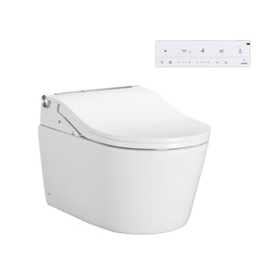 TOTO RW WALL HUNG TOILET WITH WASHLET PACKAGE W/ AUTOLID AND AUTOFLUSH (D-SHAPE) GLOSS WHITE