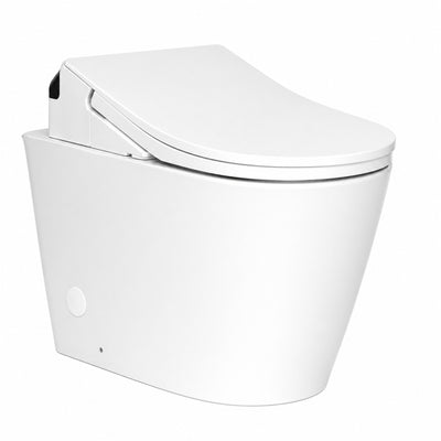 TOTO RX WASHLET W/ REMOTE CONTROL AND B&H DARA WALL FACED TOILET PACKAGE D-SHAPE GLOSS WHITE