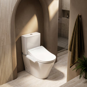 TOTO S2 WASHLET W/ SIDE CONTROL AND B&H DARA BTW TOILET SUITE PACKAGE D-SHAPE GLOSS WHITE
