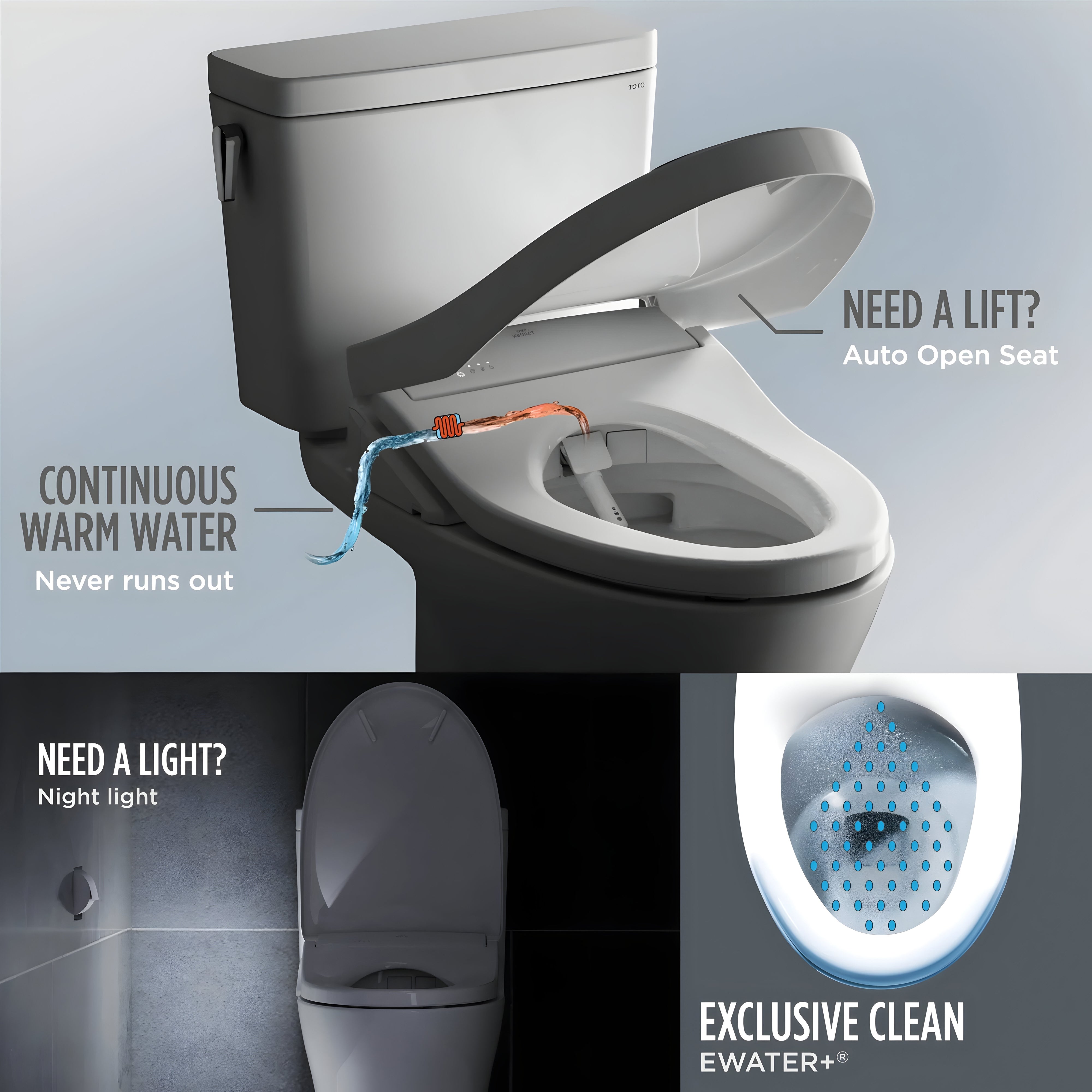 TOTO S7 WASHLET WITH REMOTE CONTROL AND AUTOLID D-SHAPE GLOSS WHITE