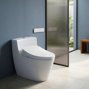 TOTO S7 WASHLET WITH REMOTE CONTROL AND AUTOLID ELONGATED GLOSS WHITE