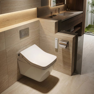 TOTO SX WALL HUNG TOILET WITH WASHLET W/ REMOTE CONTROL PACKAGE GLOSS WHITE