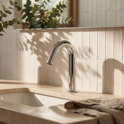 TOTO TOUCHLESS DECK MOUNTED BASIN MIXER 205MM CHROME