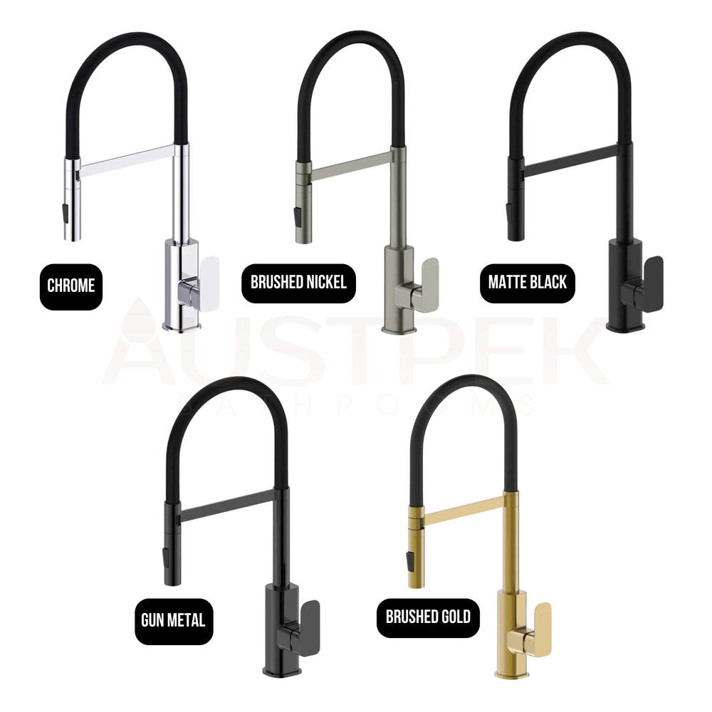 OSKAR PULL OUT SINK MIXER 565MM GUN METAL